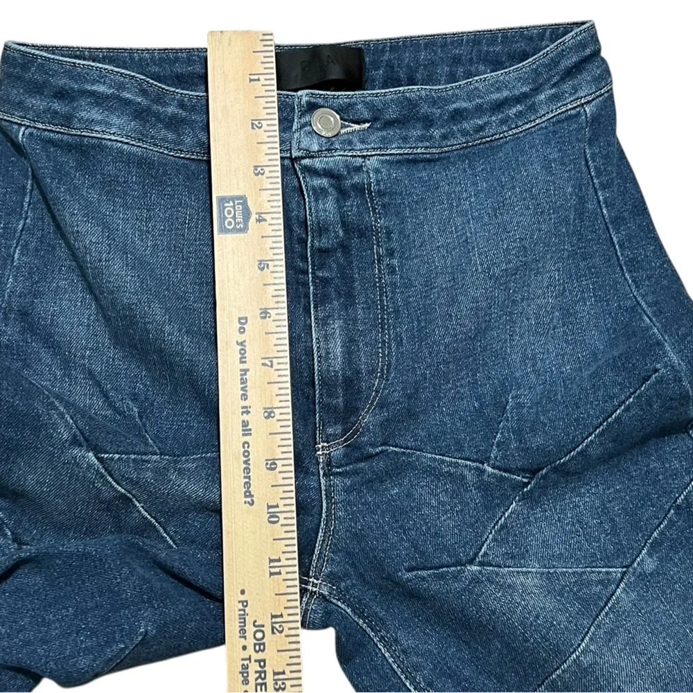 RtA Carlota Jean high waisted straight jean braided detail blue‎ jeans size 25